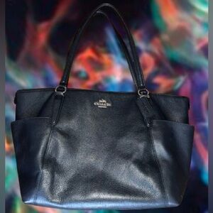 Coach Black Tote Bag with Spacious Design and Sturdy Handles